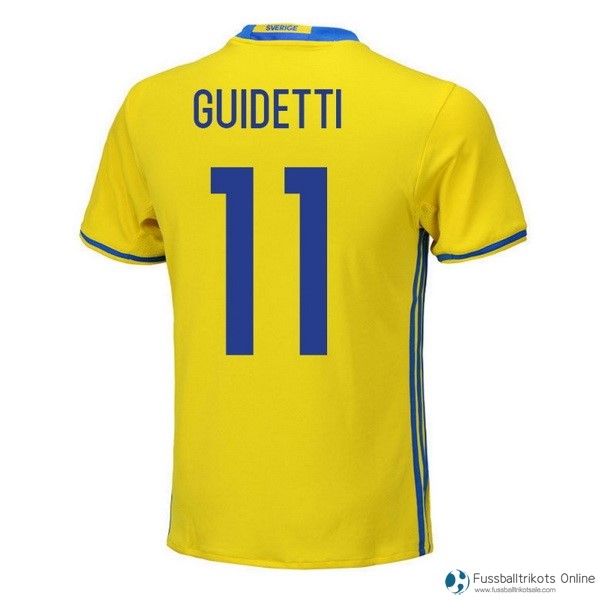 Sweden Trikot Heim Guidetti 2018 Gelb Fussballtrikots Günstig